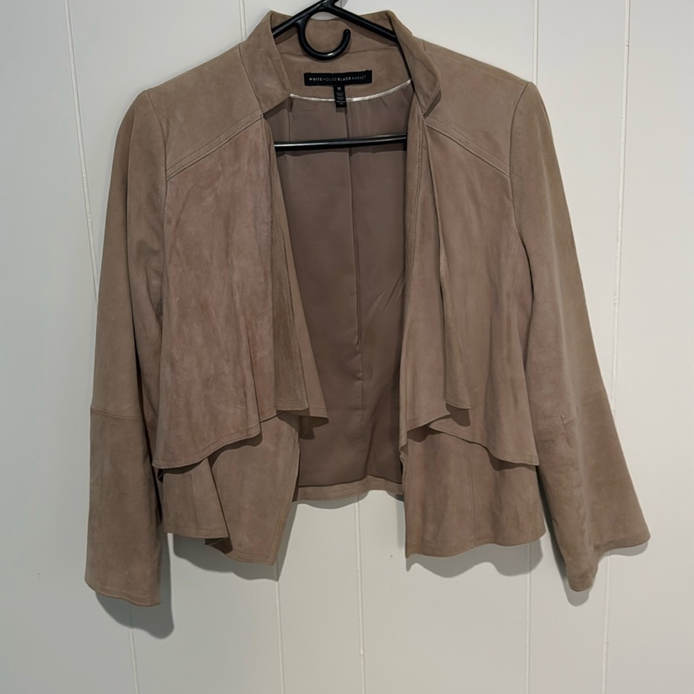 White House | Black Market Cropped Suede Jacket